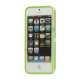 To-tone Gel TPU Case Cover med Round Cutout til iPhone 5 - Hvid / Grøn