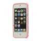 Anti-slip Fodbold Mønster TPU Case iPhone 5 cover - Pink