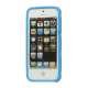 Anti-slip Fodbold Mønster TPU Case iPhone 5 cover - Baby Blå