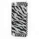 Zebra Sorte og Hvide Striber Diamant Smykkesten Krystal Bling Case til iPod Touch 5
