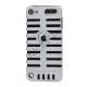 Klassisk mikrofon PC & Silikone Hybrid Hard Case til iPod Touch 5 - Sort / Hvid