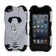 Ny Cool 3D Sportsvogn Silicone + indbundet Hybrid Case til iPod Touch 5 - Sort / Hvid