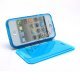 Dobbelt iPhone 4 4S TPU Cover - Gennemsigtig Blå