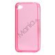 Blankt gennemsigtigt iPhone 4 cover (TPU) - Gennemsigtig Pink