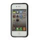 Blankt ensfarvet cover til iPhone 4 og iPhone 4S (TPU) - Sort