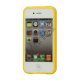 Blankt ensfarvet cover til iPhone 4 og iPhone 4S (TPU) - Gul