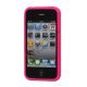 Blankt ensfarvet cover til iPhone 4 og iPhone 4S (TPU) - Rose