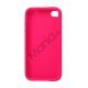 Blankt ensfarvet cover til iPhone 4 og iPhone 4S (TPU) - Rose