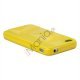 TPU cover til iPhone 4 og 4S med tredimensionelt mønster - Gul