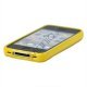 TPU cover til iPhone 4 og 4S med tredimensionelt mønster - Gul
