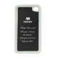 GlitterPulver TPU-Gummicover til iPhone 4 4S - Hvid