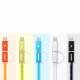 Remax Aurora Lightning + MicroUSB-kabel med LED, sort