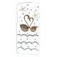 iPhone 6 bling-cover med svaner, transparant