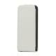 Lodret Læder Magnetisk Case iPhone 5 cover - White