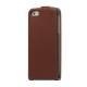 Lodret Læder Magnetisk Case iPhone 5 cover - Brown