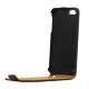 Lodret Læder Magnetisk Case iPhone 5 cover - Brown