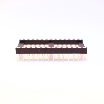 28 pin socket/fatning 15.24mm bred, runde huller