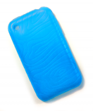 iPhone 3G 3GS cover i silikone med camouflagemønster, blå