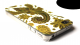Lux iPhone 4 cover med gyldne blomster