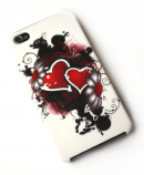 Lux iPhone 4 cover med hjerter