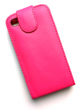 Pink læderetui til iPhone 4