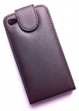 Mørkebrunt læderetui til iPhone 4