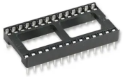 28 pin socket 15.24mm wide, square holes