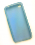 Silikonecover til iPhone 4, gennemsigtig babyblå