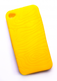 Silikonecover til iPhone 4 med camouflagemønster, gul