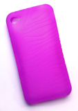 Silikonecover til iPhone 4 med camouflagemønster, lilla