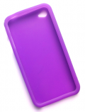 Silikonecover til iPhone 4, gennemsigtig lilla
