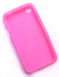 Silikonecover til iPhone 4, gennemsigtig pink