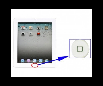 iPad 2 / 3 / 4 home-knap, hvid