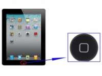 iPad 2 / 3 / 4 home-knap, sort