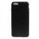 iPhone 6 Plus Cover i TPU-gummi betrukket med kulfiber/PU-læder, Sort
