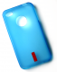 iPhone 4 / 4S cover blå gummi