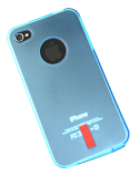 iPhone 4 / 4S cover blå gummi
