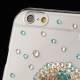 Glitter-cover til iPhone 6 / 6S med blåt smykkehjerte