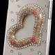 Glitter-cover til iPhone 6 / 6S med pink smykkehjerte