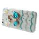 iPhone 6 bling-cover med svaner, blå