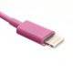 Kort USB Lightning Kabel på ca. 20cm, pink