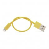 Kort USB Lightning Kabel på ca. 20cm, gul