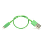 Kort USB Lightning Kabel på ca. 20cm, grøn