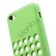 iPhone 5C silikonecover med hulmønster, Grøn