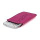 Slim Sleeve Etui med trækstrop til iPhone 5, 5S og 5C, pink