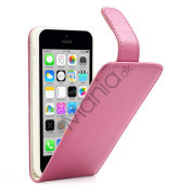Lodret Magnetisk Flipcover til iPhone 5C, pink