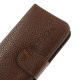 iPhone 5C PU Læder etui med håndstrop og magnetlås, brun