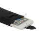 iPhone 5/5S/5C sleeve/etui med trækstrop og spændelås, sort