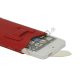 iPhone 5/5S/5C sleeve/etui med trækstrop og spændelås, rød/hvid