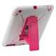 Aftagelig Defender Stand Case til iPad 2 - Hvid / Pink